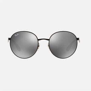 Ray-Ban Black Round Mirrored Sunglasses